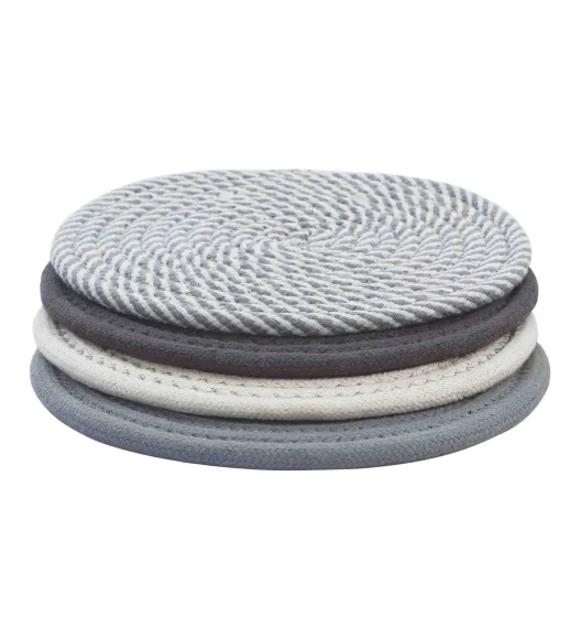 Icon Set Of 4 Heat Resistant Cotton Trivet Grey