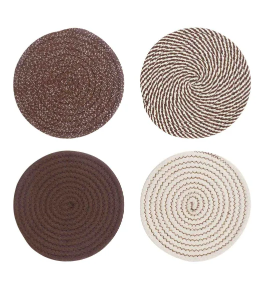 Icon Set Of 4 Heat Resistant Cotton Trivet Chocolate