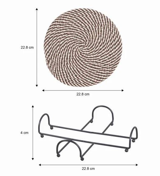 Icon Set Of 4 Heat Resistant Cotton Trivet Chocolate