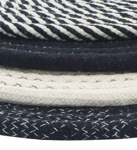 Icon Set Of 4 Heat Resistant Cotton Trivet Black