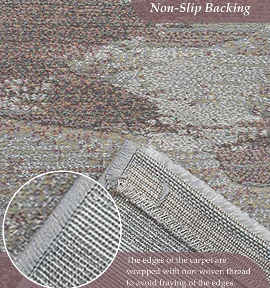 Aquarius Abstract Machine Made Runner Grey