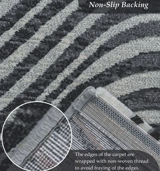 Aquarius Abstract Machine Made Carpet Grey