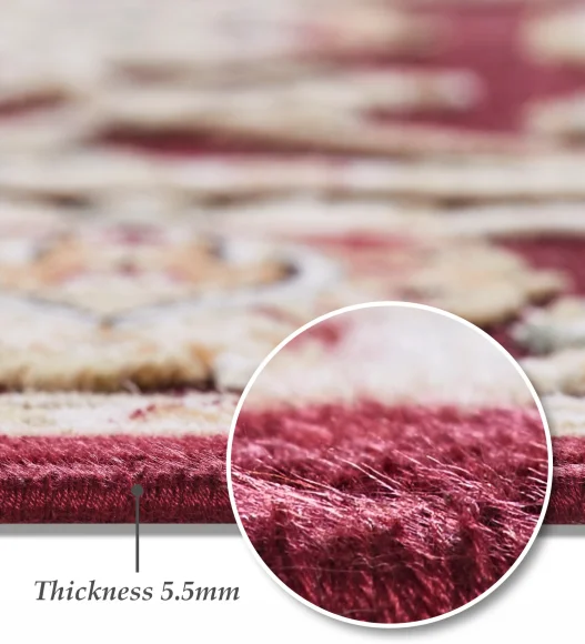Genova Classical Carpet Red and Beige