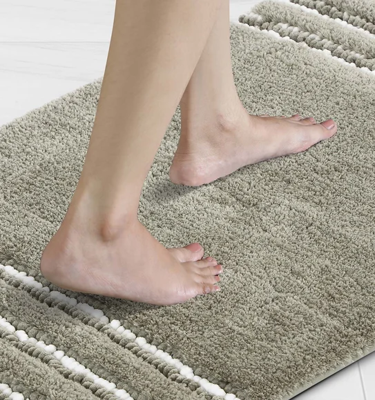 Clarion Super Soft Anti skid Bath Mat Stone