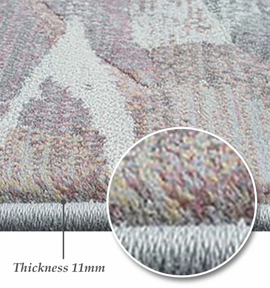 Aquarius Abstract Machine Made Carpet Grey