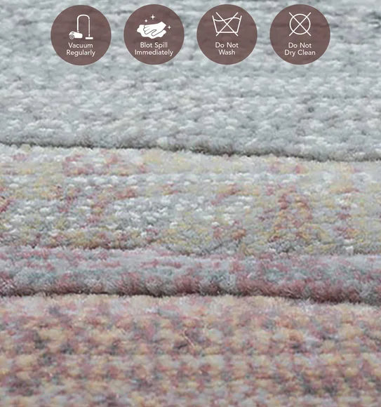 Aquarius Abstract Machine Made Carpet Grey