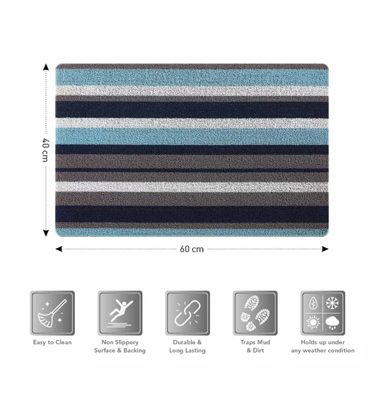 Kayo Polyester Outdoor Mat L.Blue and Navy
