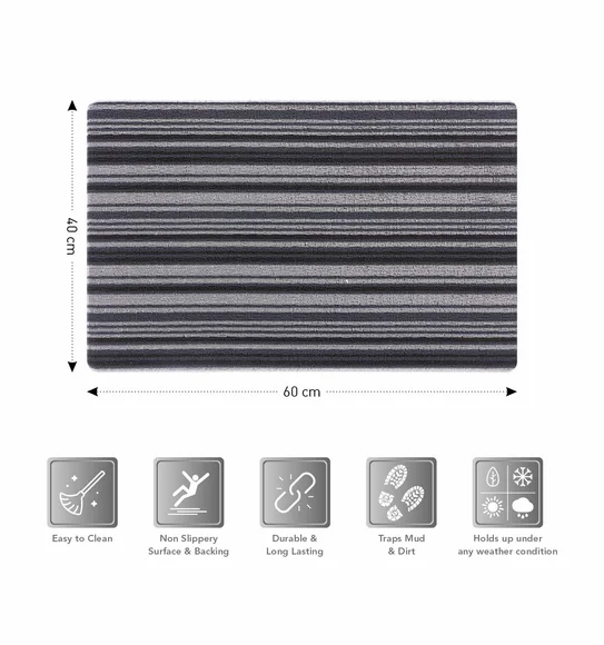 Kayo Polyester Outdoor Mat L.Grey and D.Grey