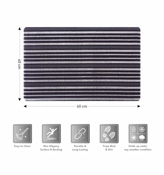 Kayo Polyester Outdoor Mat L.Grey and D Grey