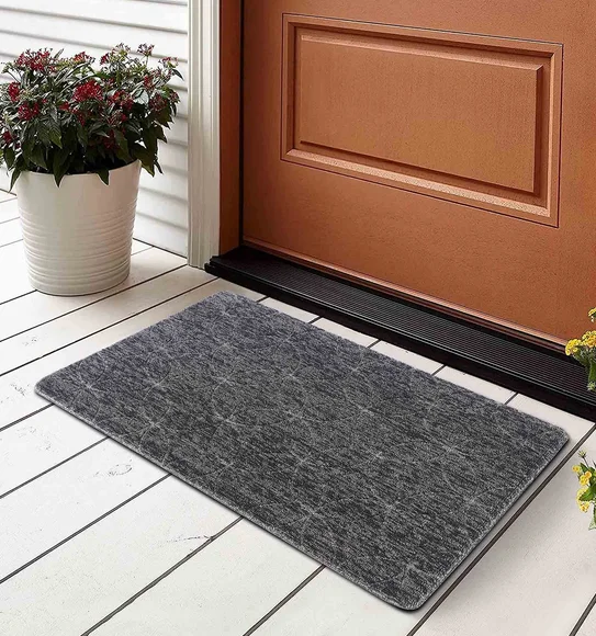Kayo Polyester Outdoor Mat Grey and Charcoal