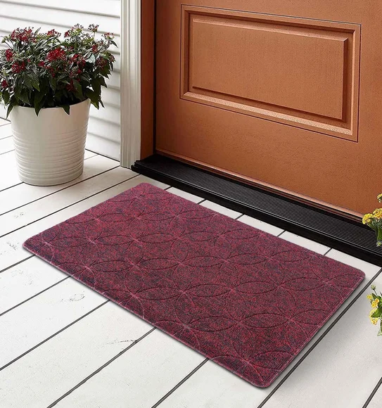 Kayo Polyester Outdoor Mat Rust and Black