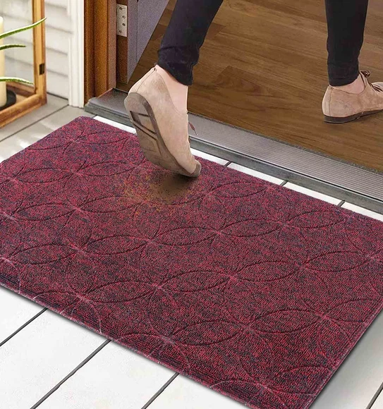 Kayo Polyester Outdoor Mat Rust and Black