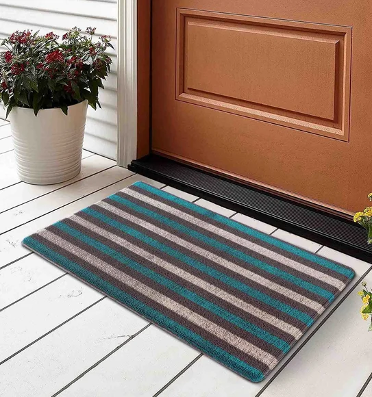 Kayo Polyester Outdoor Mat D.Grey and Teal