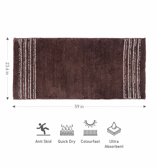 Clarion Super Soft Anti skid Bath Mat Chocolate