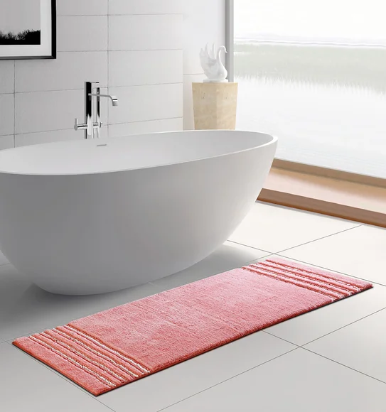 Clarion Super Soft Anti skid Bath Mat Peach