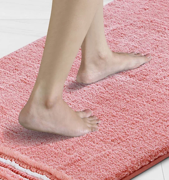 Clarion Super Soft Anti skid Bath Mat Peach