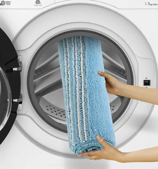 Clarion Super Soft Anti skid Bath Mat Baby Blue