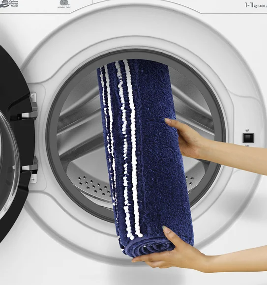 Clarion Super Soft Anti skid Bath Mat Midnight Blue