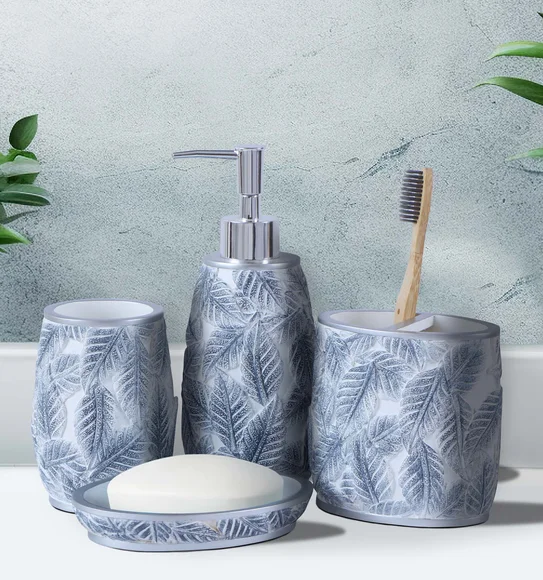 Alvina Polyresin Bath Set M.Grey