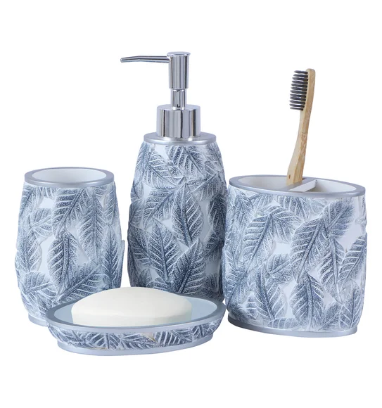 Alvina Polyresin Bath Set M.Grey