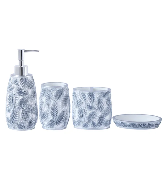 Alvina Polyresin Bath Set M.Grey