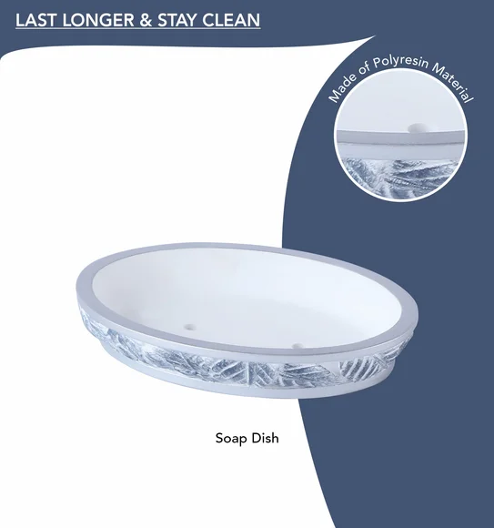 Alvina Polyresin Bath Set M.Grey