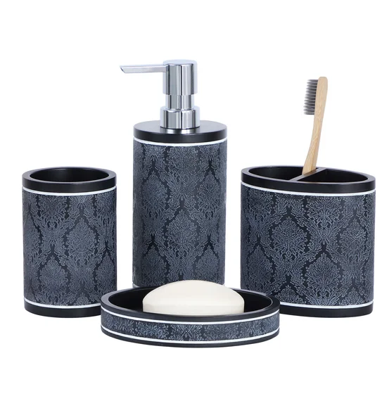 Alvina Polyresin Bath Set D Grey