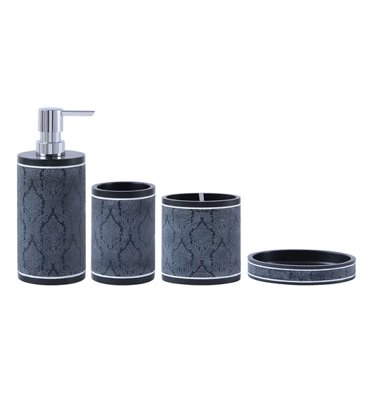 Alvina Polyresin Bath Set D Grey