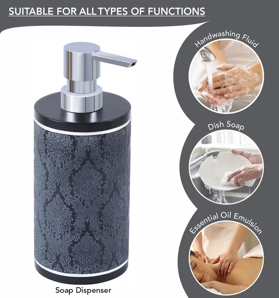 Alvina Polyresin Bath Set D Grey