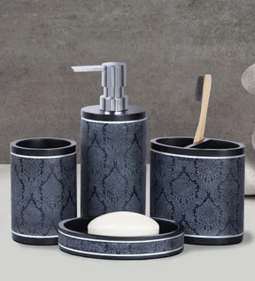 Alvina Polyresin Bath Set D Grey