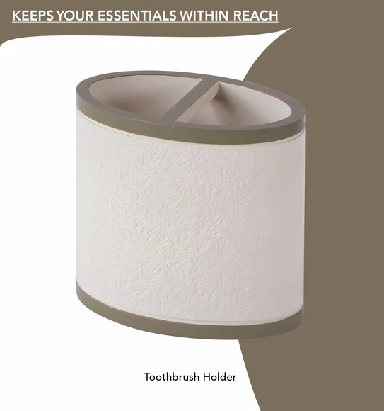 Alvina Polyresin Bath Set M.Beige