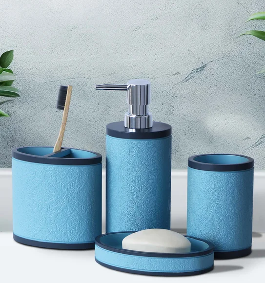 Alvina Polyresin Bath Set Teal