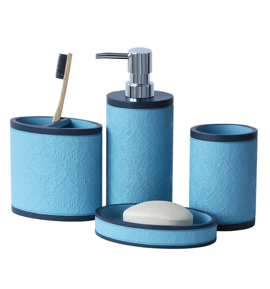 Alvina Polyresin Bath Set Teal