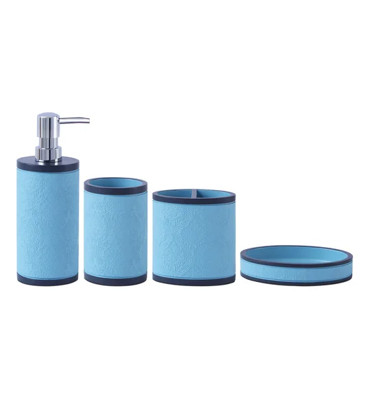 Alvina Polyresin Bath Set Teal