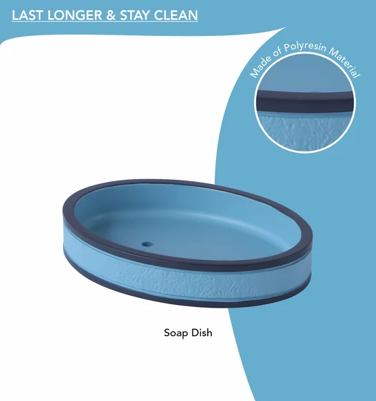 Alvina Polyresin Bath Set Teal