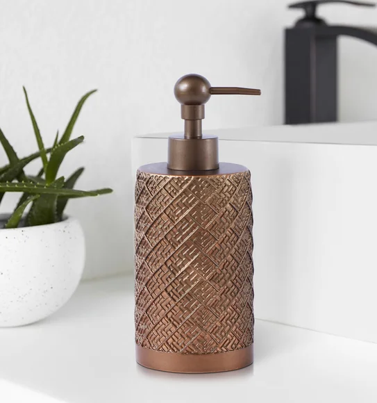 Alvina Polyresin Soap Dispenser D Brown