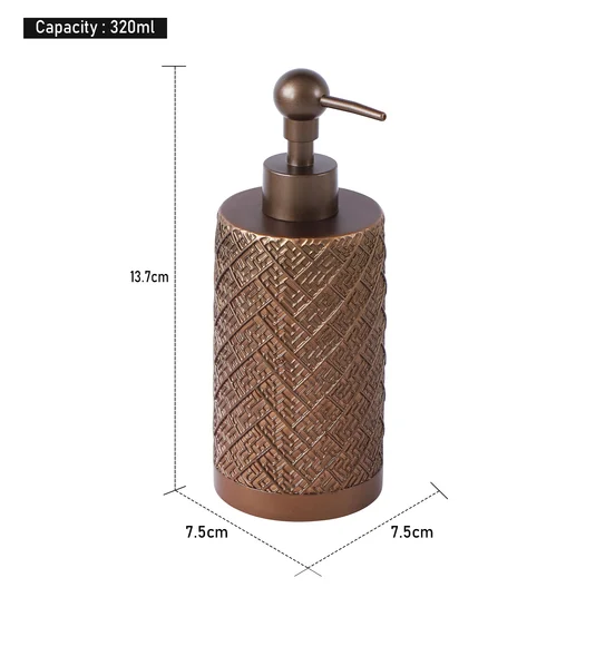 Alvina Polyresin Soap Dispenser D Brown