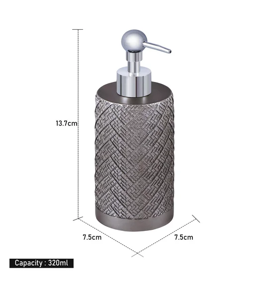 Alvina Polyresin Soap Dispenser Dark Grey