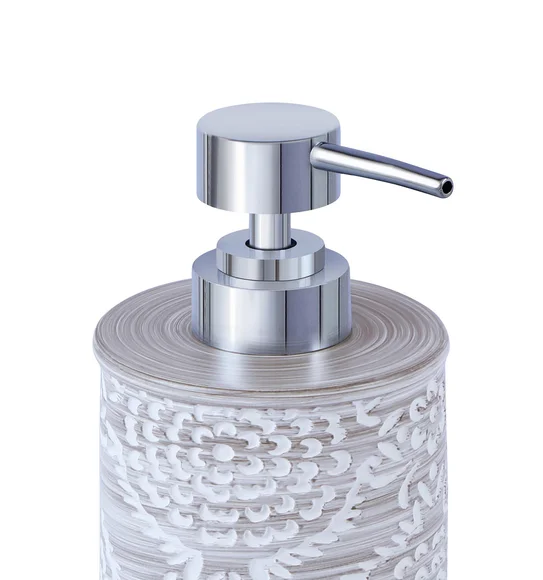 Alvina Polyresin Soap Dispenser Dark Grey and White