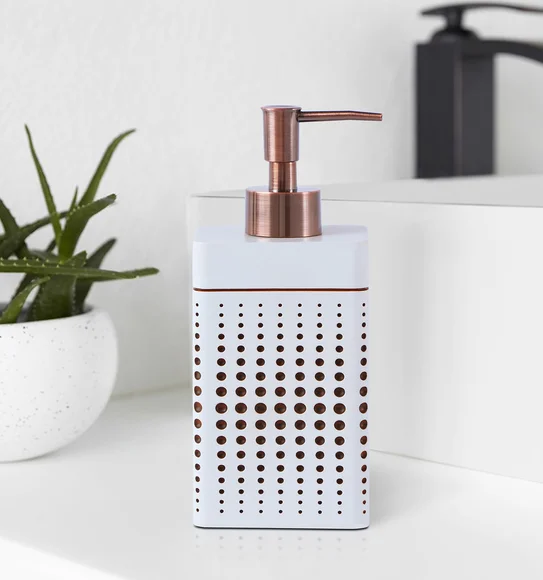 Alvina Polyresin Soap Dispenser Beige and Brown