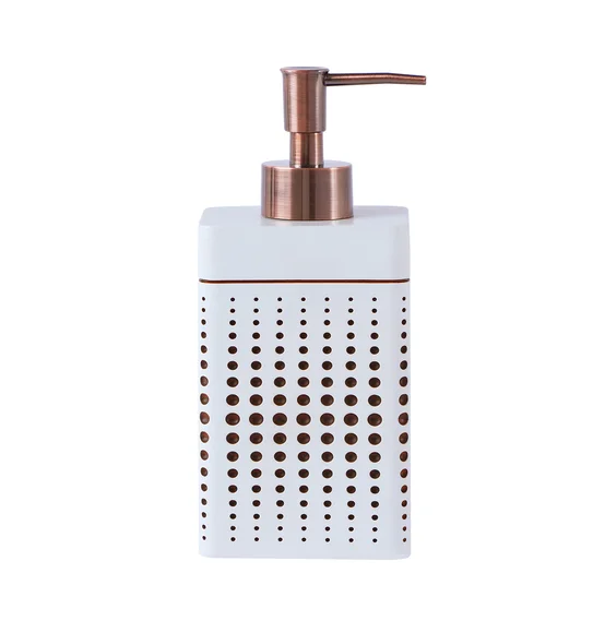 Alvina Polyresin Soap Dispenser Beige and Brown