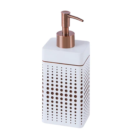 Alvina Polyresin Soap Dispenser Beige and Brown