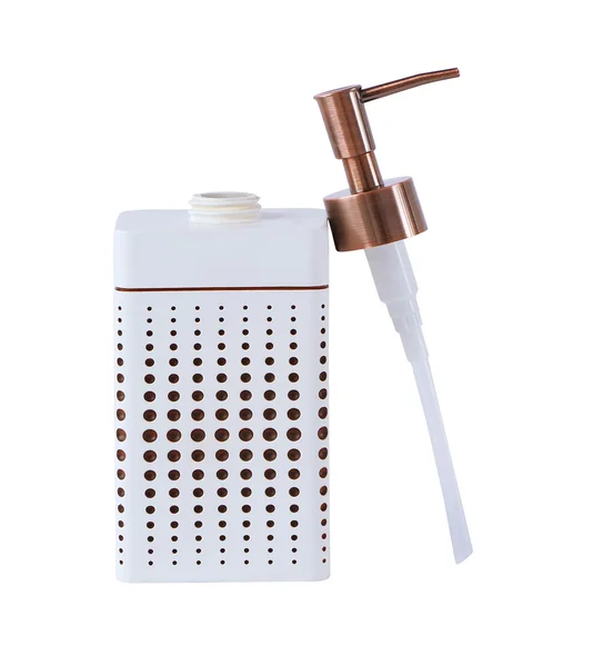 Alvina Polyresin Soap Dispenser Beige and Brown