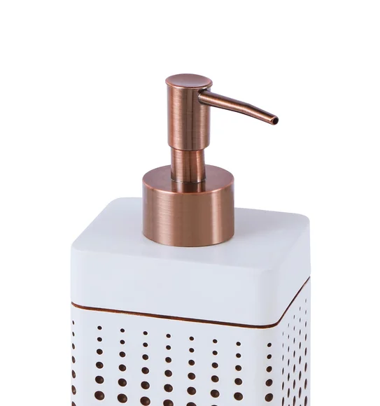 Alvina Polyresin Soap Dispenser Beige and Brown