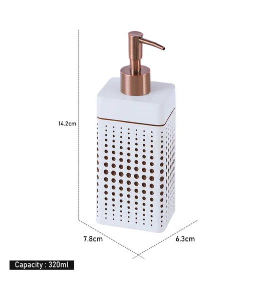 Alvina Polyresin Soap Dispenser Beige and Brown