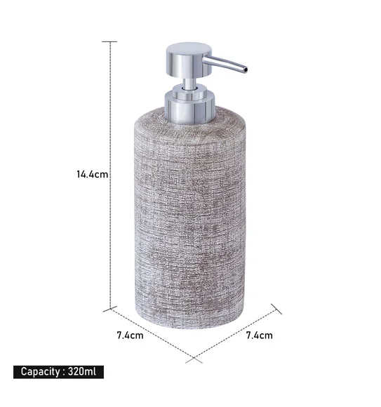 Alvina Polyresin Soap Dispenser Taupe