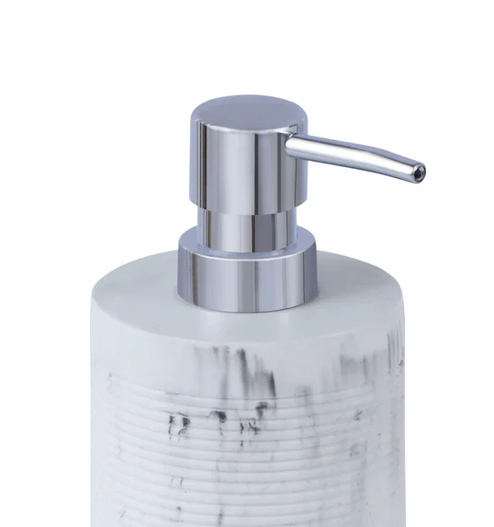 Alvina Polyresin Soap Dispenser Marble White