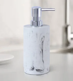 Alvina Polyresin Soap Dispenser Marble White