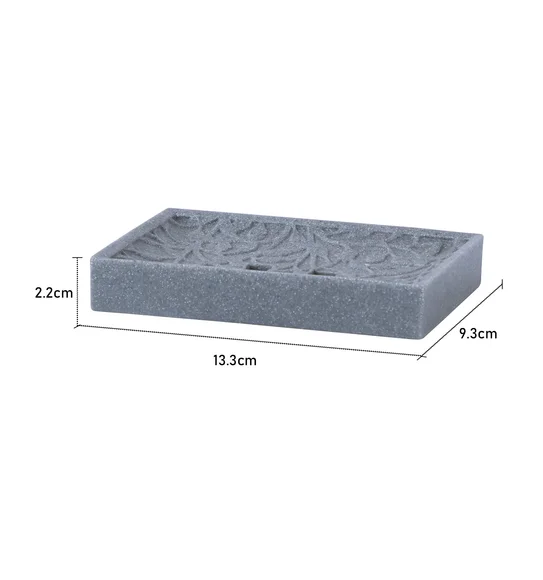 Alvina Soap Dish Polyresin Soap Dish L.Grey