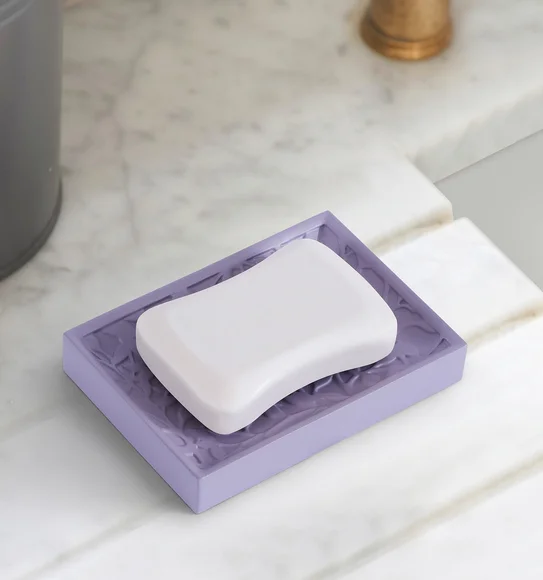 Alvina Soap Dish Polyresin Soap Dish Purple